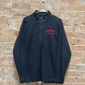 $75 Early 2000s Nike team Ohio State University Fleece Quarter Zip